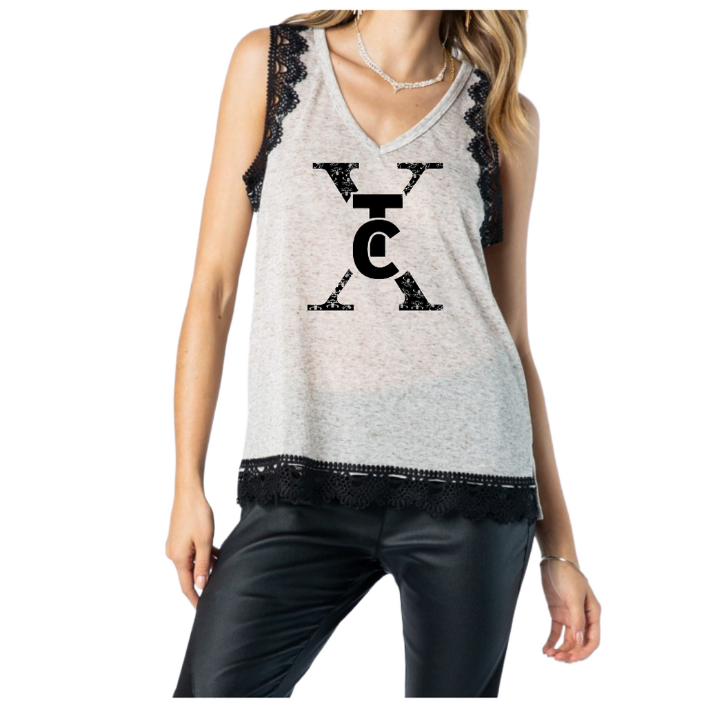 Trash Clan 10th Anniversay LV Lace Sleeve Muscle Tank