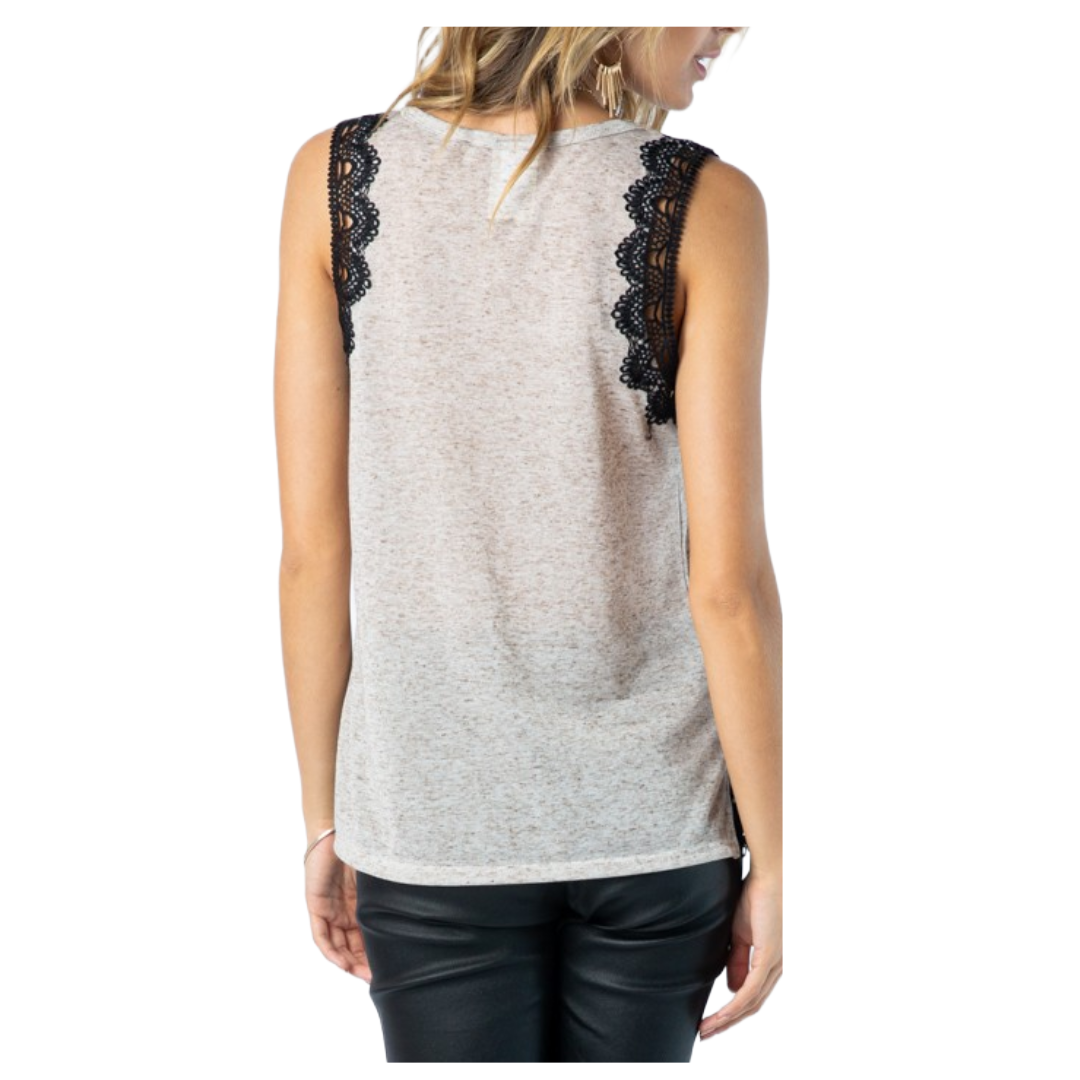 Trash Clan 10th Anniversay LV Lace Sleeve Muscle Tank