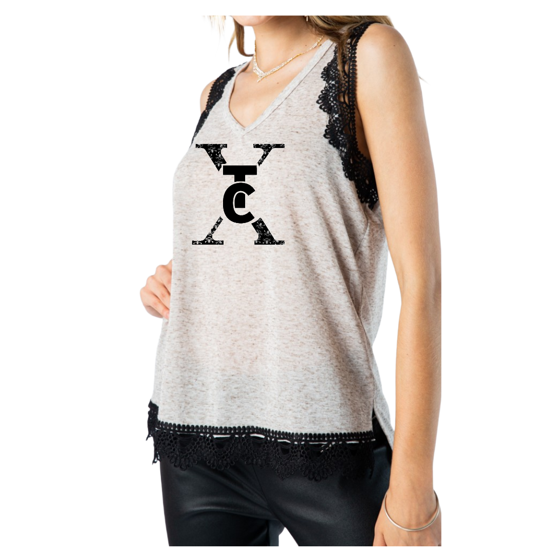 Trash Clan 10th Anniversay LV Lace Sleeve Muscle Tank