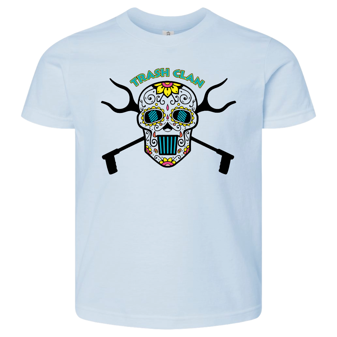 Trash Clan Sugar Skull Youth Fine Jersey Short Sleeve T-Shirt