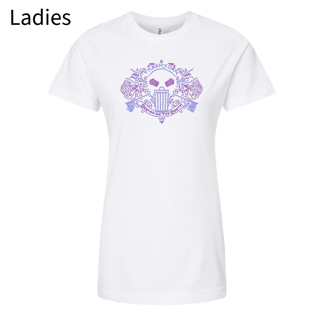 2026 Trash Clan Ladies Full Bling Celtic Logo Short Sleeve T-Shirt