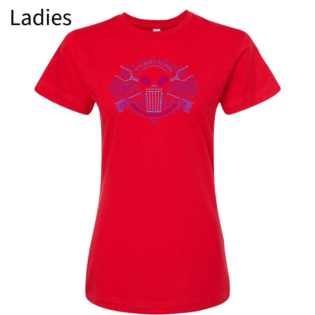 2026 Trash Clan Ladies Full Bling Celtic Logo Short Sleeve T-Shirt
