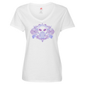 2026 Trash Clan Ladies Full Bling V-Neck Celtic Logo Short Sleeve T-Shirt