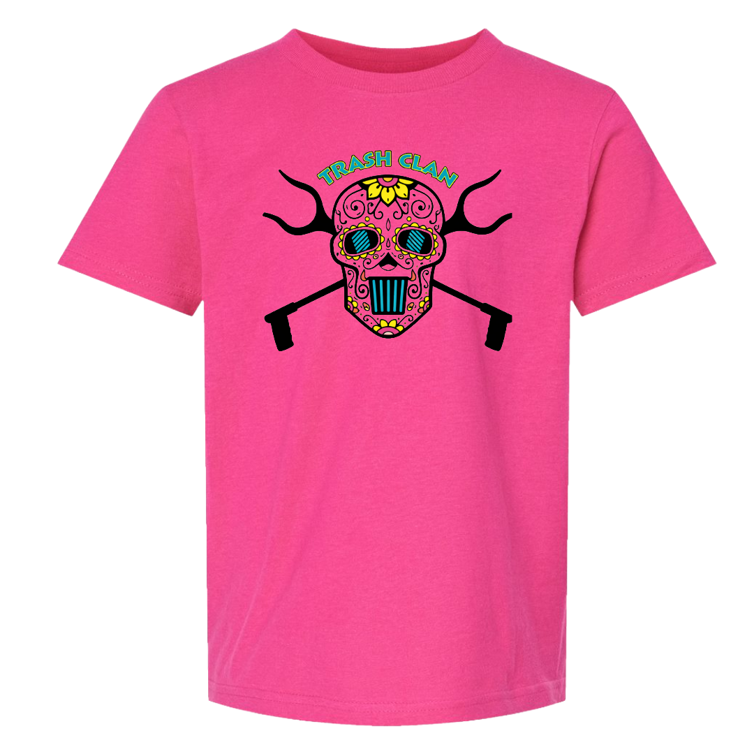 Trash Clan Sugar Skull Youth Fine Jersey Short Sleeve T-Shirt