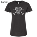 Trash Clan Sugar Skull Women's Classic Fit Fine Jersey Short Sleeve T-Shirt - "Accent Bling"