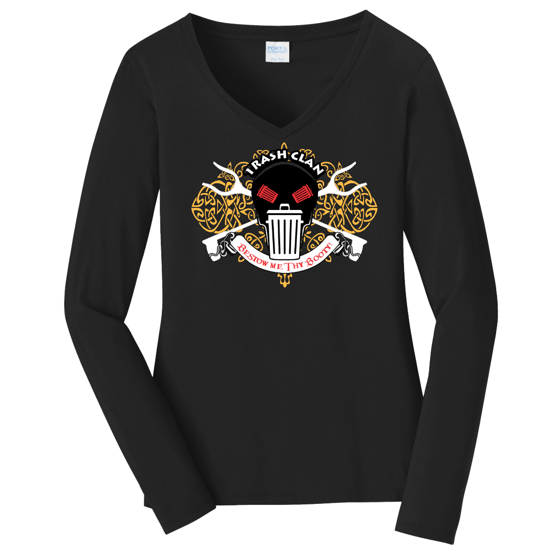 2026 Trash Clan Celtic Ladies V-Neck Long Sleeve T-Shirt