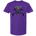 Trash Clan Sugar Skull Unisex Fine Jersey Short Sleeve T-Shirt - "Accent Bling"
