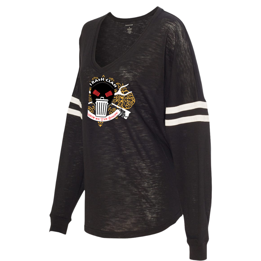 2026 Trash Clan Celtic Women’s Jersey Varsitee V-Neck Long Sleeve T-Shirt