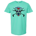 Trash Clan Sugar Skull Unisex Fine Jersey Short Sleeve T-Shirt  - "Accent Bling"