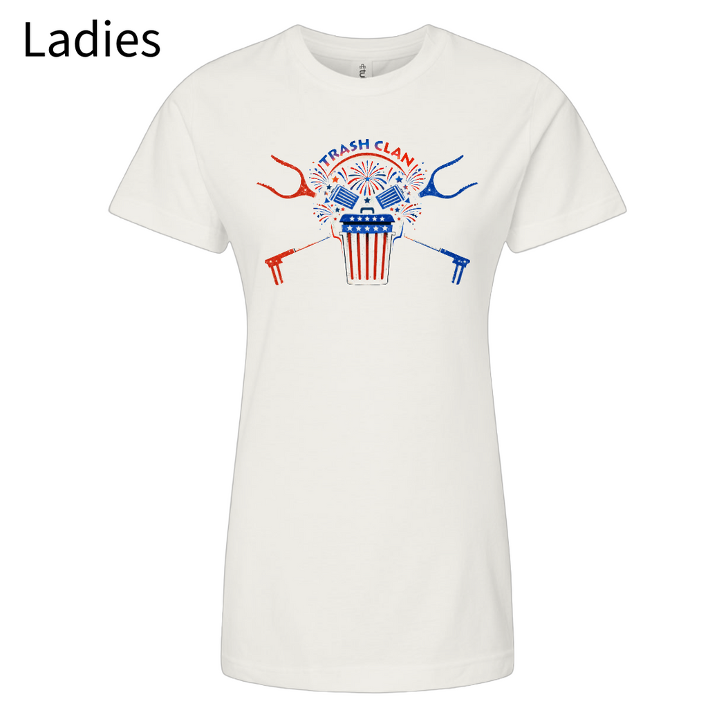 2026 Trash Clan Ladies Patriotic Short Sleeve T-Shirt