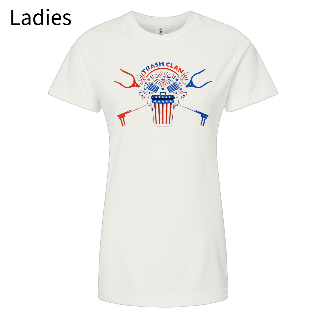 2026 Trash Clan Ladies Patriotic Short Sleeve T-Shirt