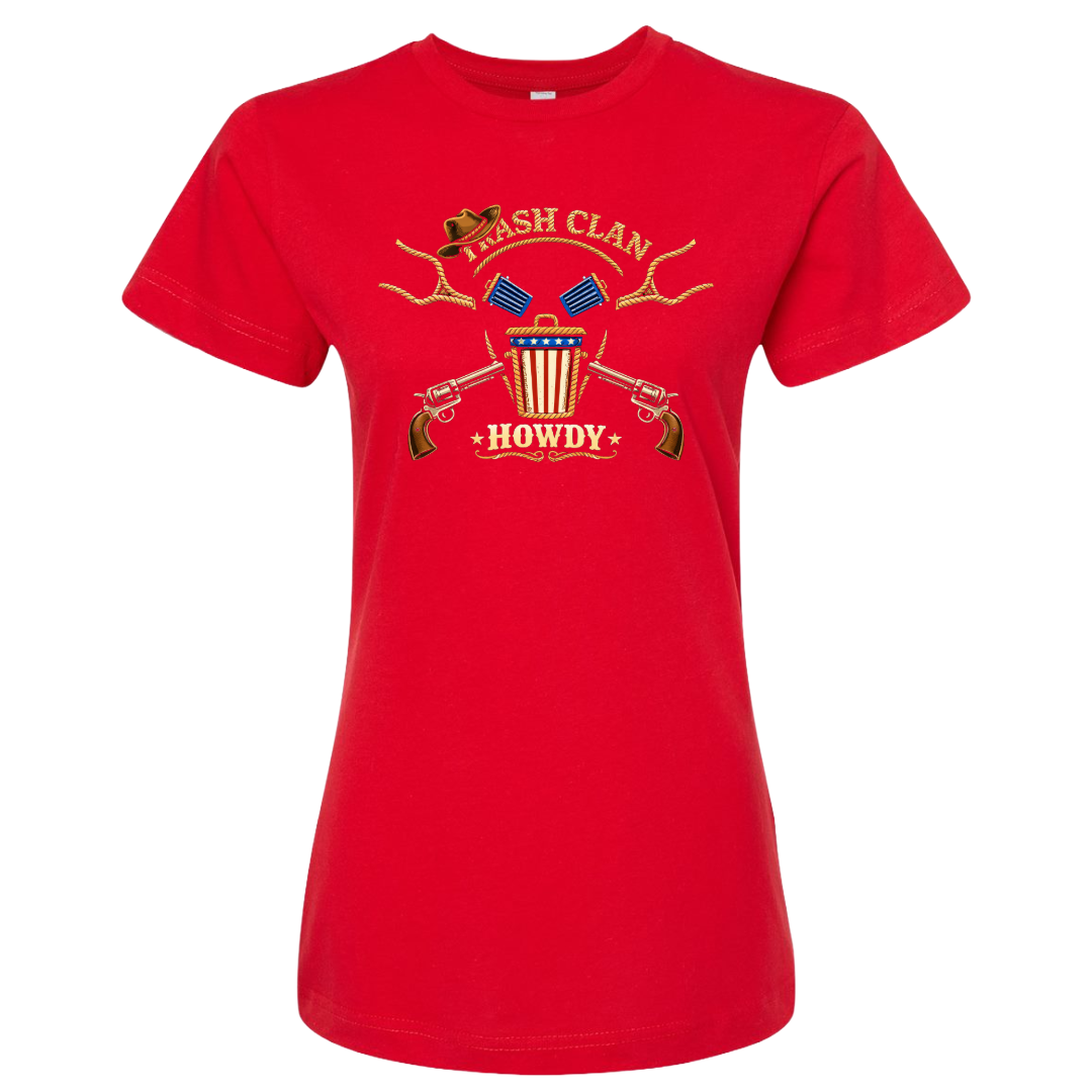 2026 Trash Clan Ladies Western Patriotic Short Sleeve T-Shirt